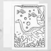 Dinosaur Coloring Page - Elasmosaurus (Vorne/Hinten)