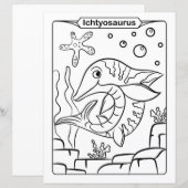 Dinosaur Coloring Page - Ichtyosaurus (Vorne/Hinten)