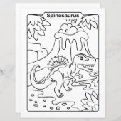 Dinosaur Coloring Page - Spinosaurus (Vorne/Hinten)