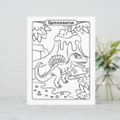 Dinosaur Coloring Page - Spinosaurus (Stehend Vorderseite)