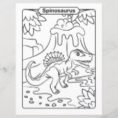 Dinosaur Coloring Page - Spinosaurus (Vorderseite)