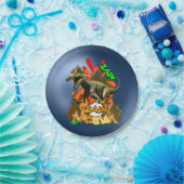 Dinosaur Comic art vulcano zap prähistorisches Tie Pappteller (Party)