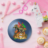 Dinosaur Comic art vulcano zap prähistorisches Tie Pappteller (Party)