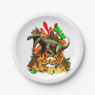 Dinosaur Comic art vulcano zap prähistorisches We Pappteller