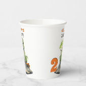 Dinosaur Construction Boy Birthday Pappbecher (Links)