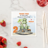 Dinosaur Construction Boy Birthday Serviette (Beispiel)