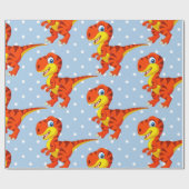 Dinosaur Cool T Rex Boy Geschenkpapier (Flach)