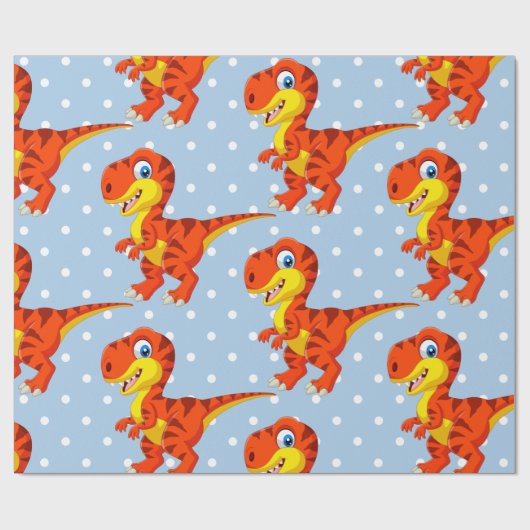 Dinosaur Cool T Rex Boy Geschenkpapier (Flach)