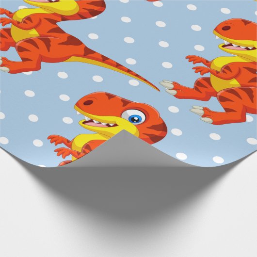 Dinosaur Cool T Rex Boy Geschenkpapier (Ecke)