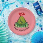 Dinosaur Couple Paper Plate Pappteller (Party)