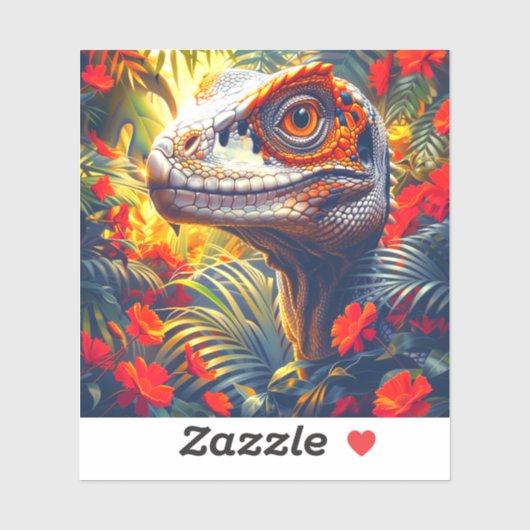 Dinosaur Custom-Cut Vinyl Sticker (Blatt)