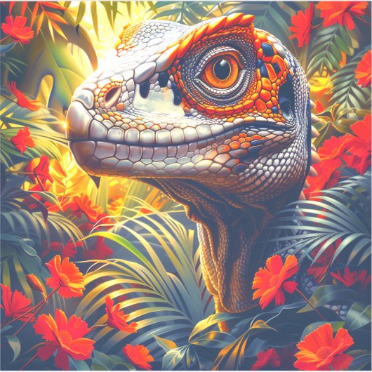 Dinosaur Custom-Cut Vinyl Sticker (Vorderseite)