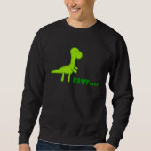 Dinosaur Cute Little Green Dino Says Rawr Sweatshirt (Vorderseite)