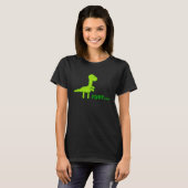 Dinosaur Cute Little Green Dino Says Rawr T-Shirt (Vorne ganz)