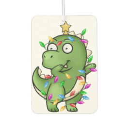 Dinosaur dab tanzt zu seinem liebsten Weihnachtsso Autolufterfrischer