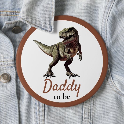 Dinosaur Daddy Baby Shower Button (Beispiel)