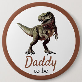 Dinosaur Daddy Baby Shower Button