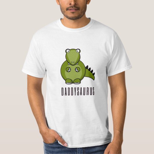 Dinosaur Daddysaurus Daddy Vathers Day Familienges T-Shirt (Vorderseite)