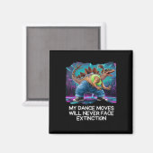 Dinosaur Dance Funny Dancing Dino Magnet (Vorderseite/Rückseite)