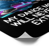 Dinosaur Dance Funny Dancing Dino  Poster (Ecke)