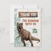 Dinosaur Danke, Card Dankeskarte (Vorderseite)