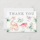 Dinosaur Danke Karte (Vorderseite)