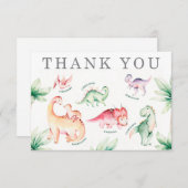 Dinosaur Danke Karte (Vorne/Hinten)