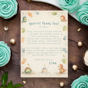 Dinosaur Danke Karte  One-a-Saurus 1. Geburtstag