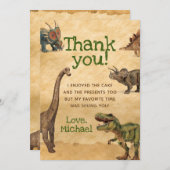 Dinosaur Danke, Karten, danke, dass Sie Notizen ma (Vorne/Hinten)