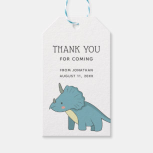 Dinosaur Danke Triceratops Dino Geburtstag Geschenkanhänger