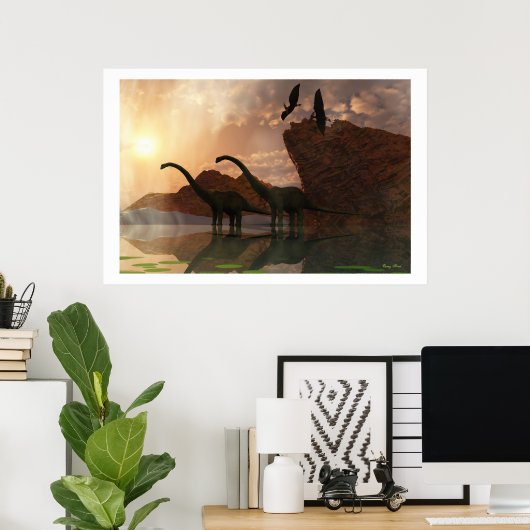 DINOSAUR DAWN PRINT POSTER (Heimbüro)