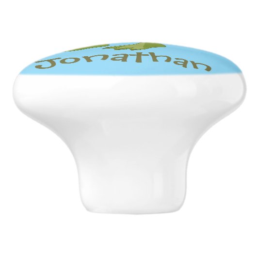 Dinosaur Design Keramik Pull Keramikknauf (Seitenansicht)