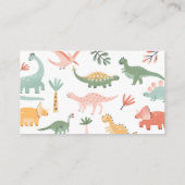 Dinosaur Diaper Raffle Begleitkarte (Rückseite)