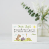 Dinosaur Diaper Raffle Tickets (Stehend Vorderseite)