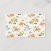 Dinosaur Diaper Raffle Tickets TRex Baby Shower Begleitkarte (Rückseite)