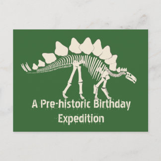 Dinosaur Dig Birthday Adventure Einladungspostkarte