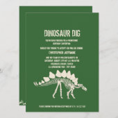 Dinosaur Dig Birthday Einladung (Vorne/Hinten)