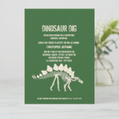 Dinosaur Dig Birthday Einladung (Stehend Vorderseite)