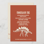 Dinosaur Dig Birthday Einladung (Vorne/Hinten)