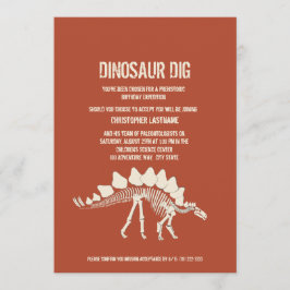 Dinosaur Dig Birthday Einladung
