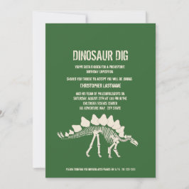 Dinosaur Dig Birthday Einladung
