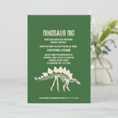 Dinosaur Dig Birthday Einladung (Stehend Vorderseite)
