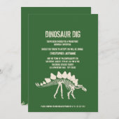Dinosaur Dig Birthday Einladung (Vorne/Hinten)
