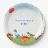 Dinosaur Dig Birthday Party Teller (Vorderseite)