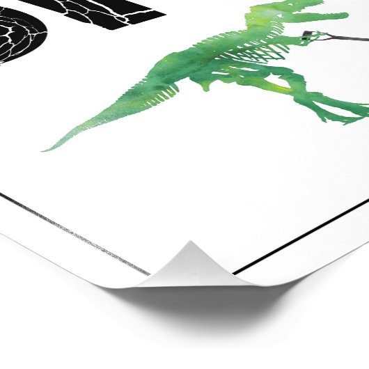 Dinosaur Dig Birthday Sign Fotodruck (Ecke)