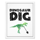Dinosaur Dig Birthday Sign Fotodruck (Vorne)