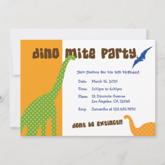 Dinosaur Dig Birthday Thema Einladungskarte Einladung
