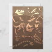 Dinosaur Dig Paleontologin Birthday Einladung (Rückseite)