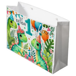 Dinosaur Dino 1. Geburtstags-Party Große Geschenktüte