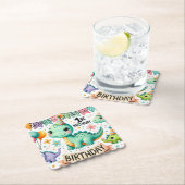 Dinosaur Dino 1. Geburtstags-Party Untersetzer (Vor Ort)